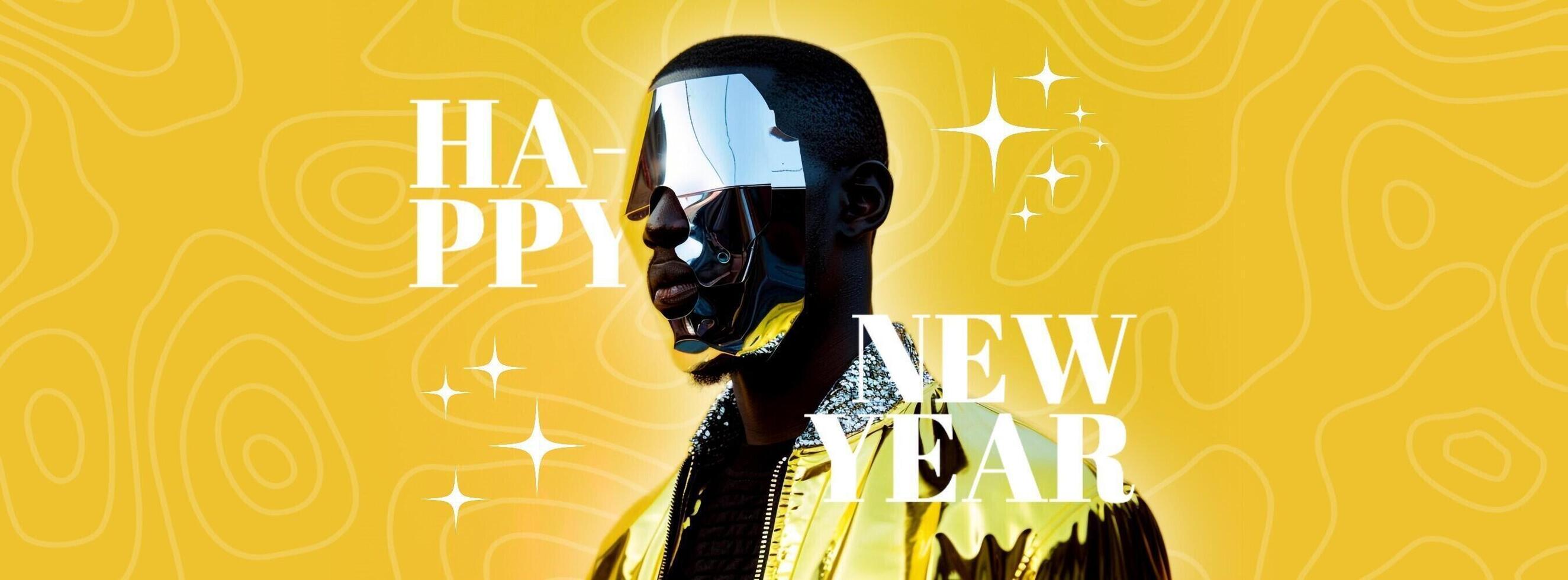 Yellow Influencer New Year Theme Facebook Cover template