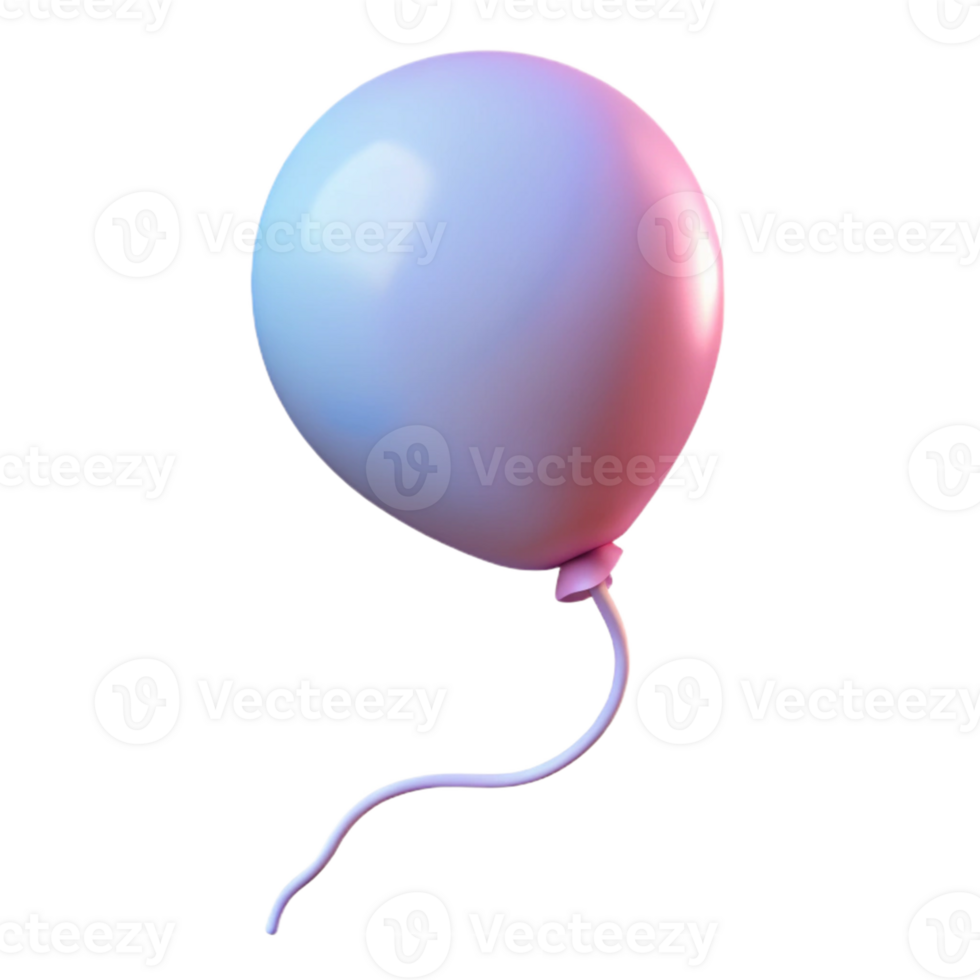 3D Render Pastel Balloon png