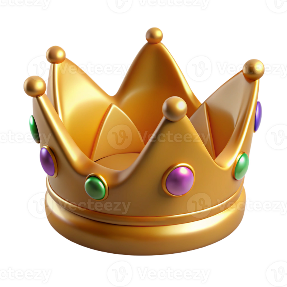 Golden Crown 3D Render png
