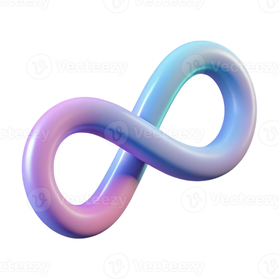 3D Render of Infinity Symbol Abstract Background png