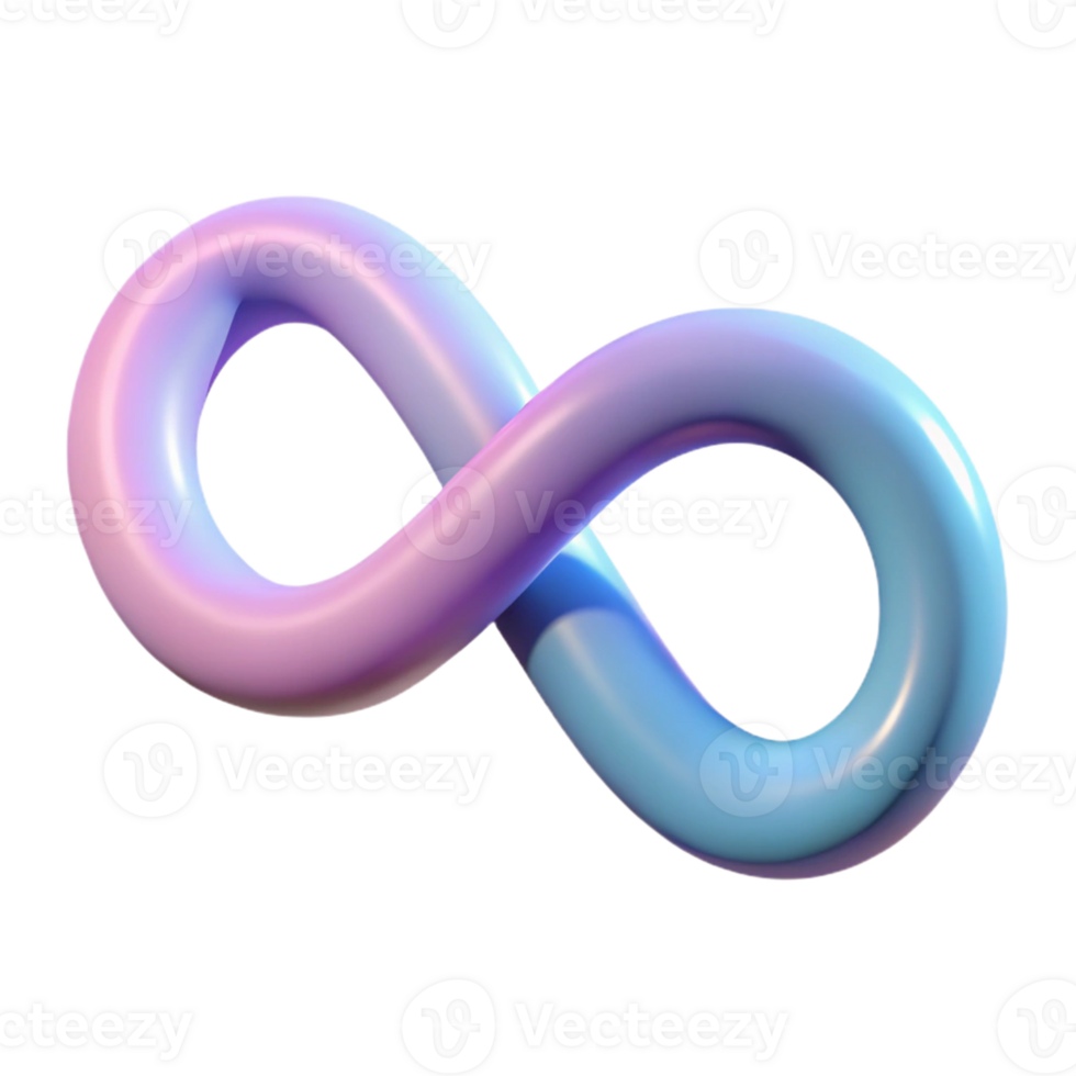 3D Infinity Symbol Illustration png