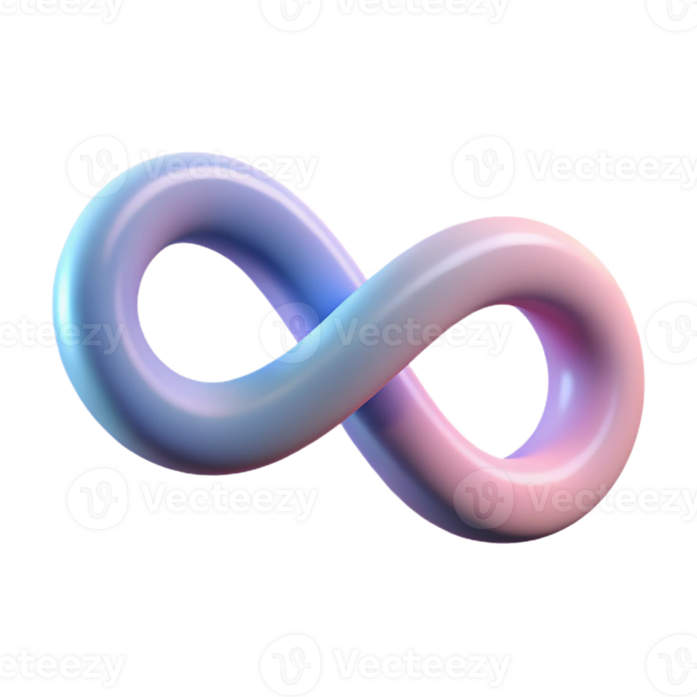 3D Infinity Symbol Illustration png