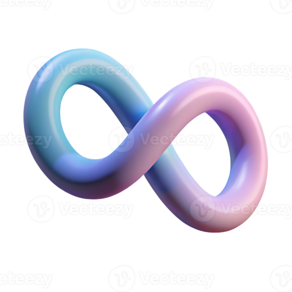 3D Infinity Symbol Abstract Background png