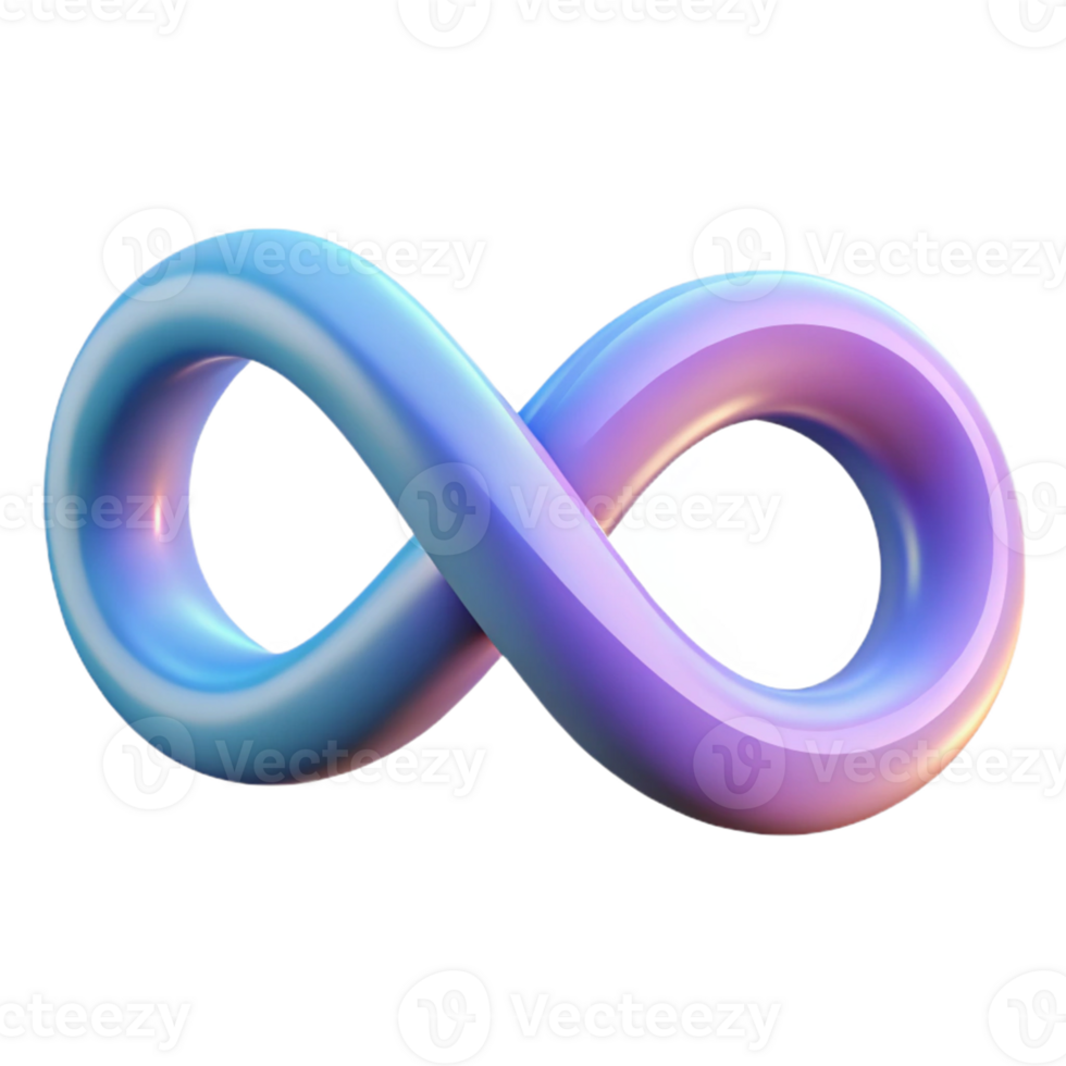 3D Infinity Symbol Illustration png