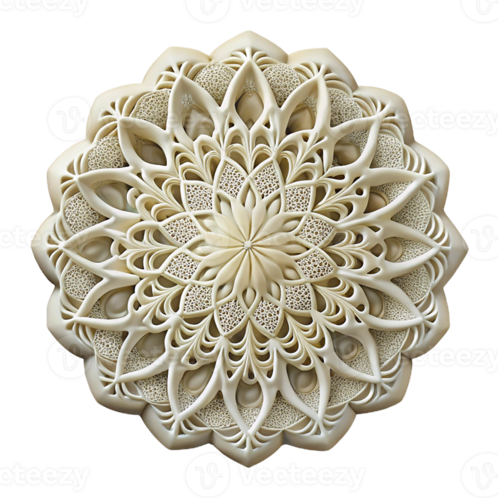 Intricate 3D Mandala Illustration png