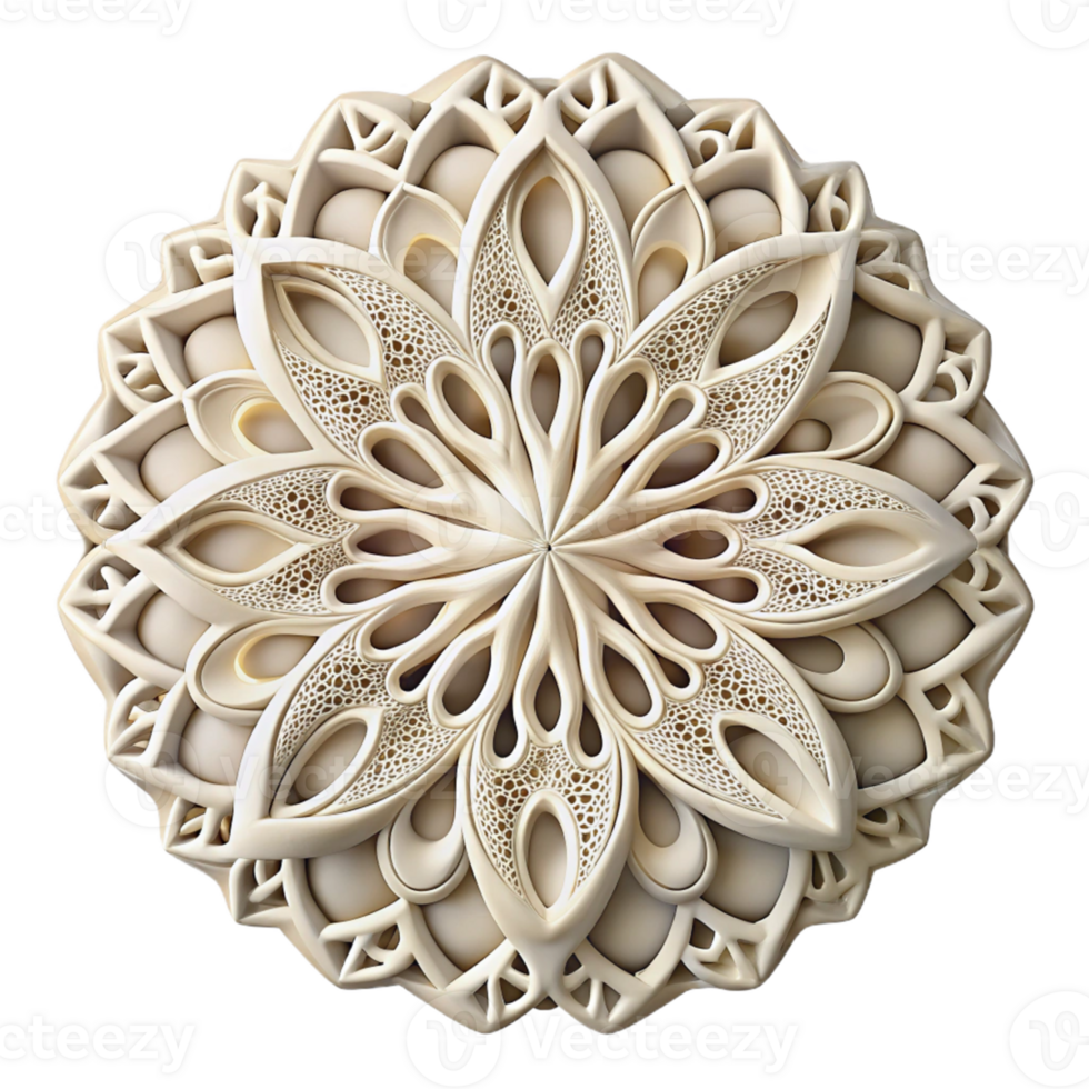 Intricate 3D Mandala Design png