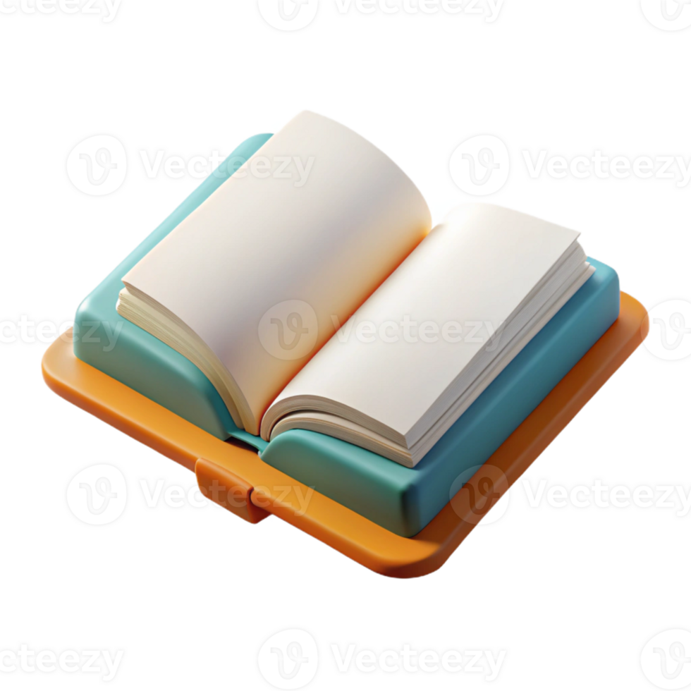 Open Book 3D Illustration png