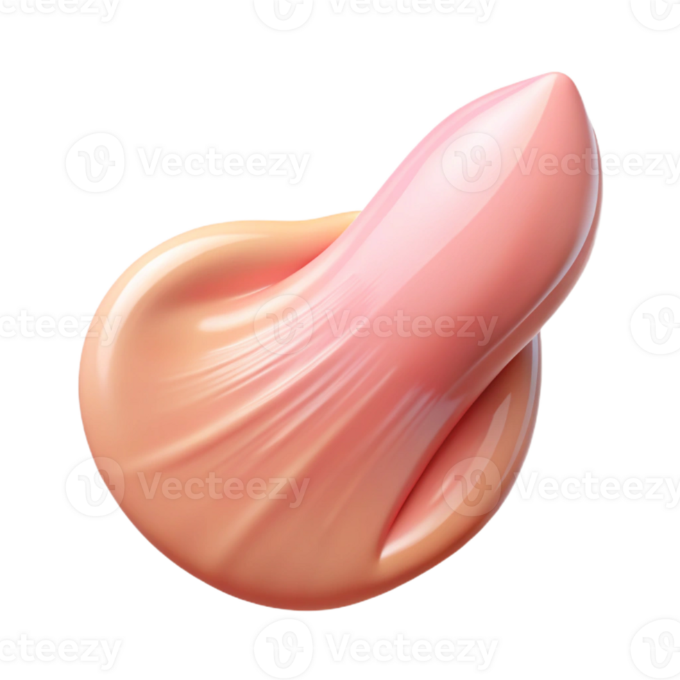 Peach Abstract 3D Render png
