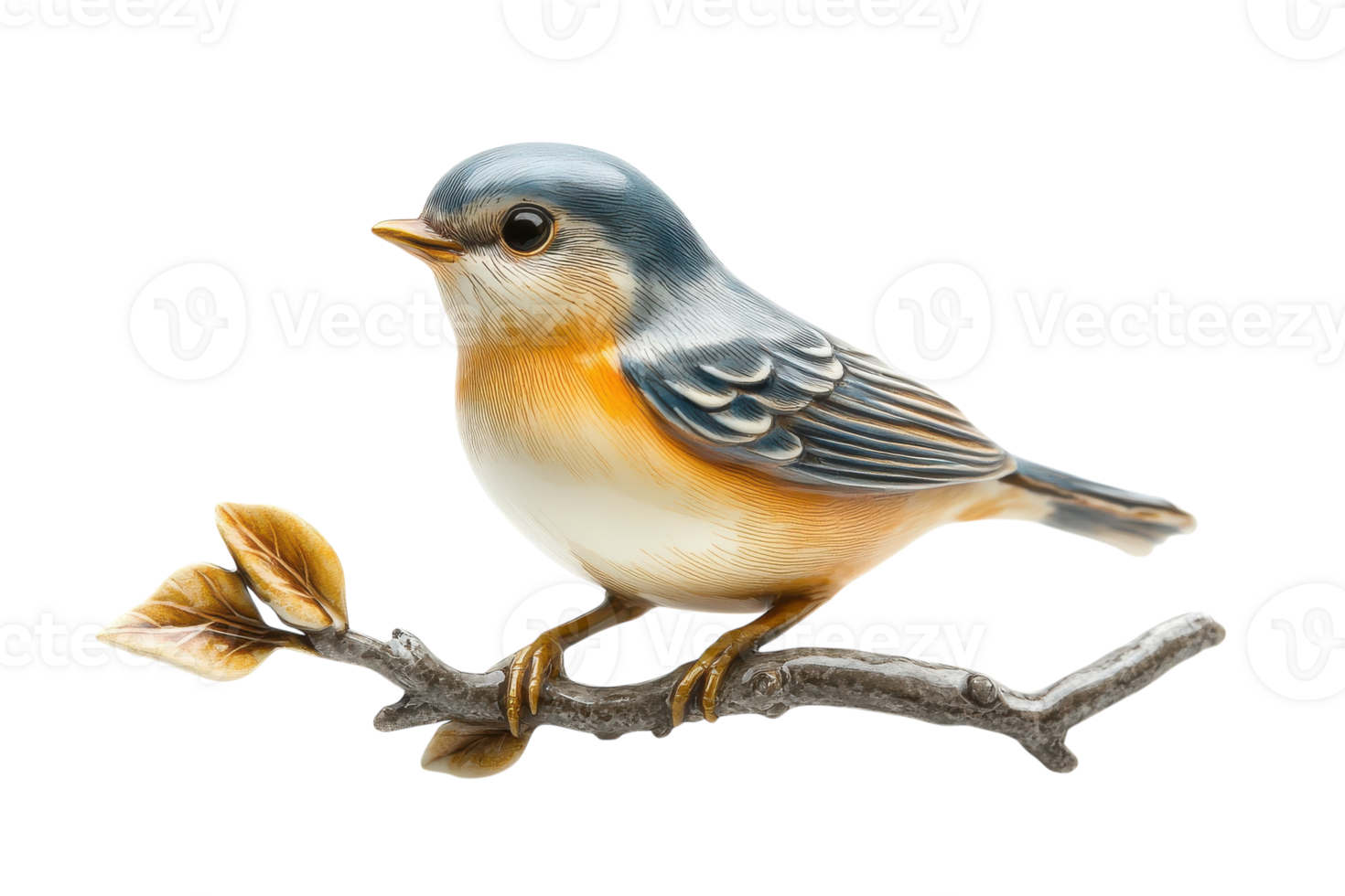 Colorful bird perched on a branch surrounded by leaves in a natural setting during daylight png