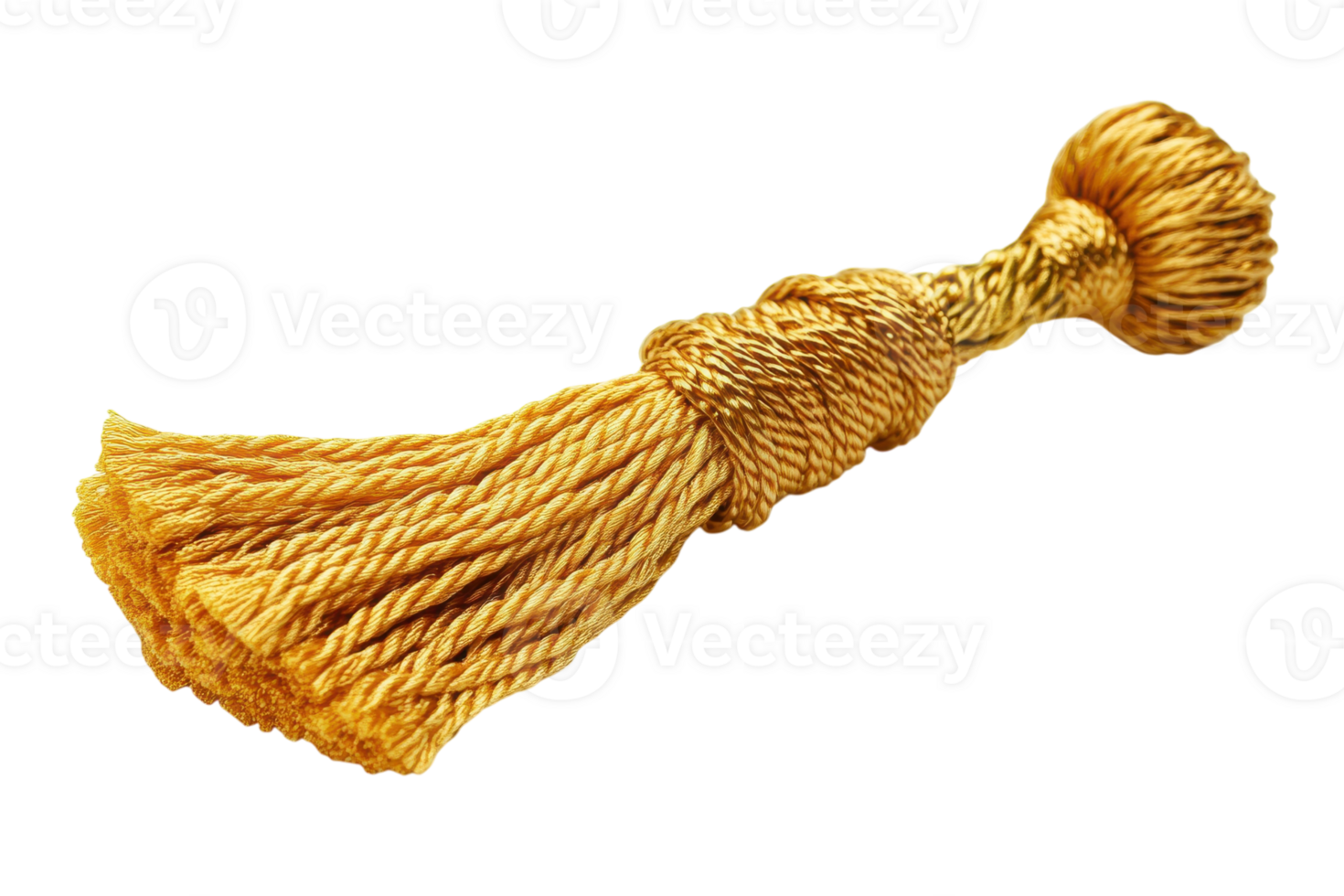 Handmade yellow cotton tassel used for crafting, decorating, and traditional designs in various artistic projects png