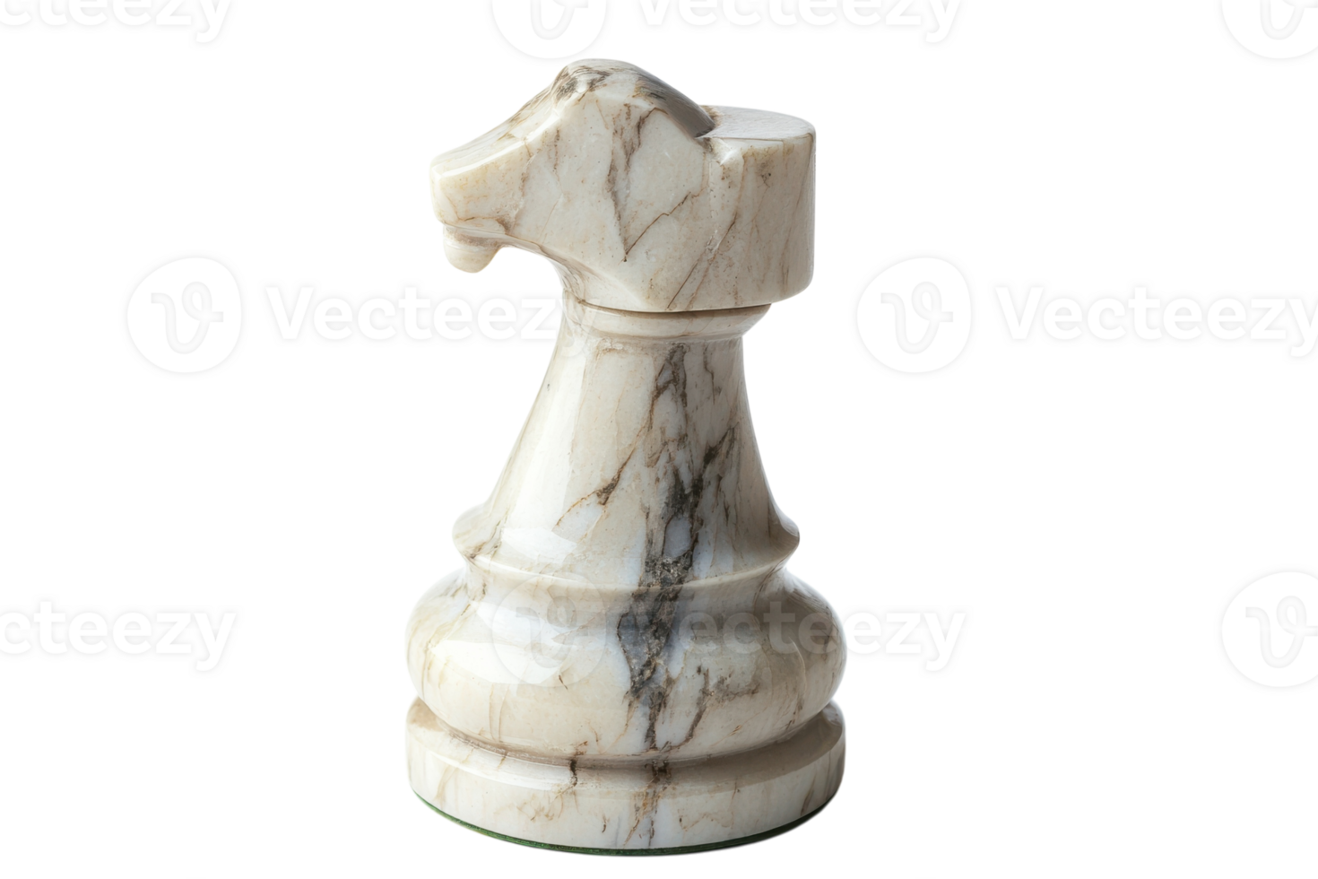 Decorative marble chess piece designed as a knight displayed against a plain background png
