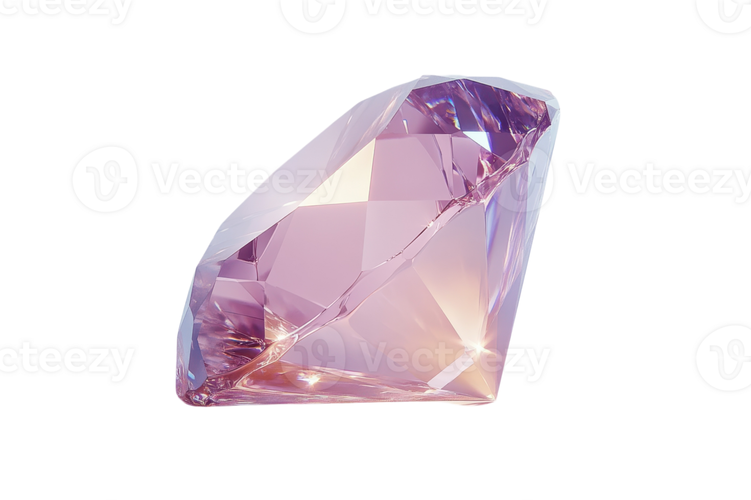 Beautiful pink crystal shining with light, showcasing intricate facets and reflections in a bright setting png