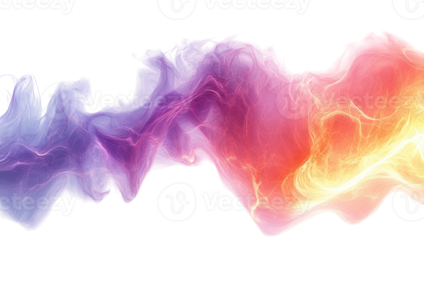 Colorful abstract smoke formation showcasing vibrant hues and flowing patterns in artistic design png
