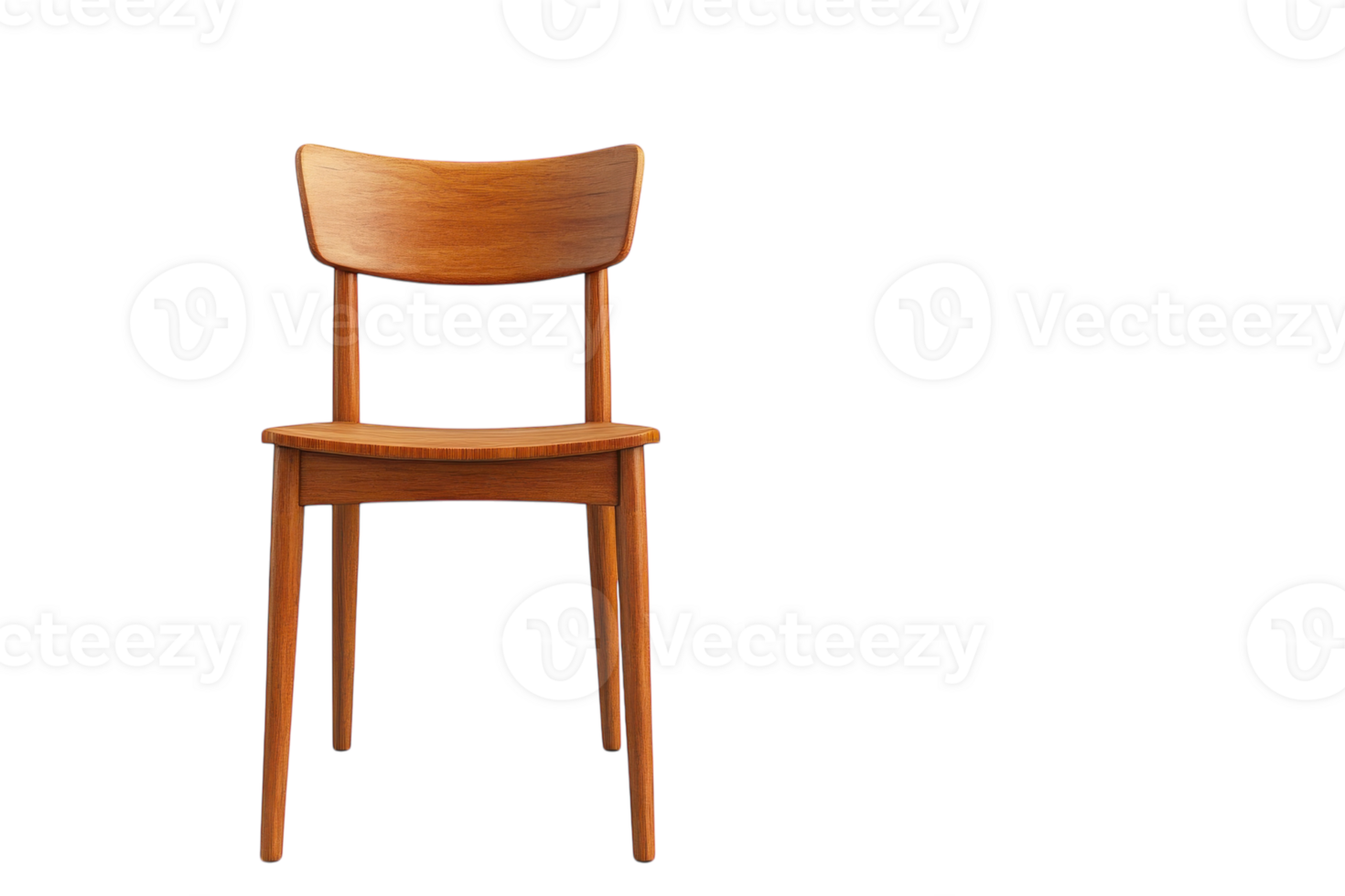 Simple wooden chair designed with clean lines and minimalistic style suitable for various interiors png