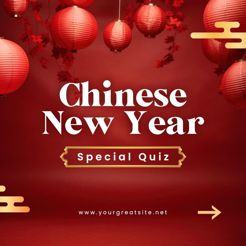 Trivia Chinese New Year Instagram Post template