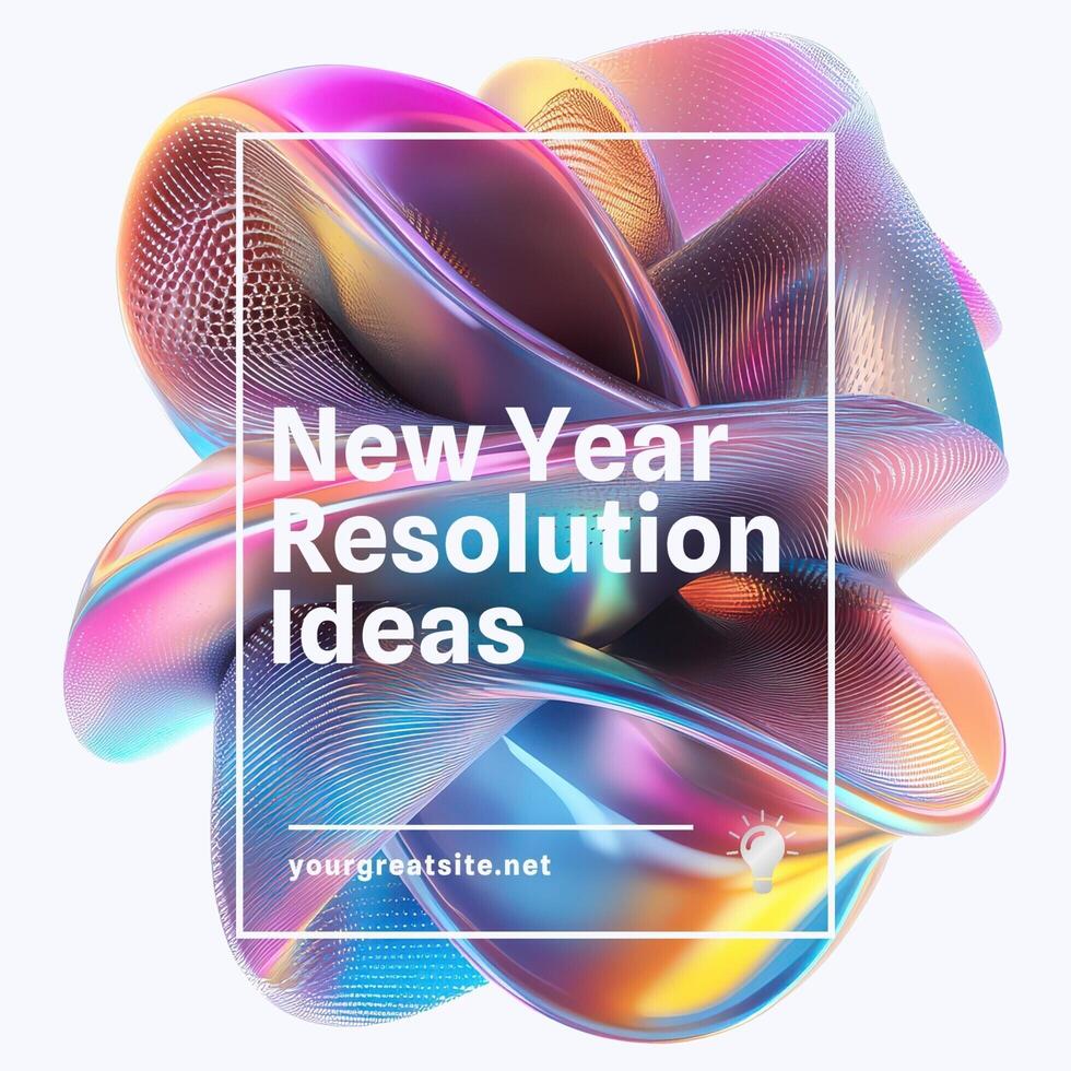 New Year Resolution Ideas for Instragram Post template