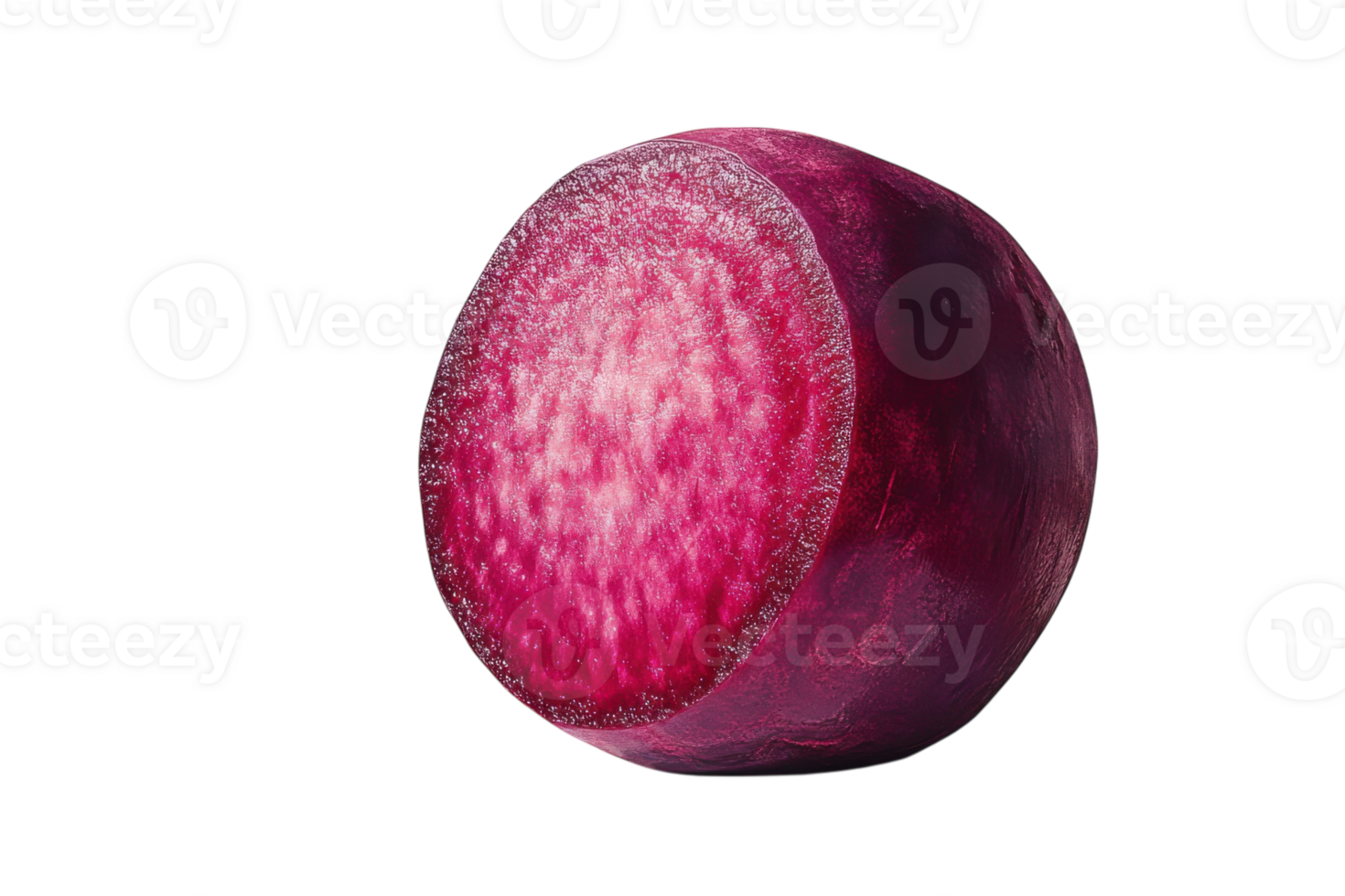Fresh red beetroot on a plain background showcasing its vibrant color and unique texture png