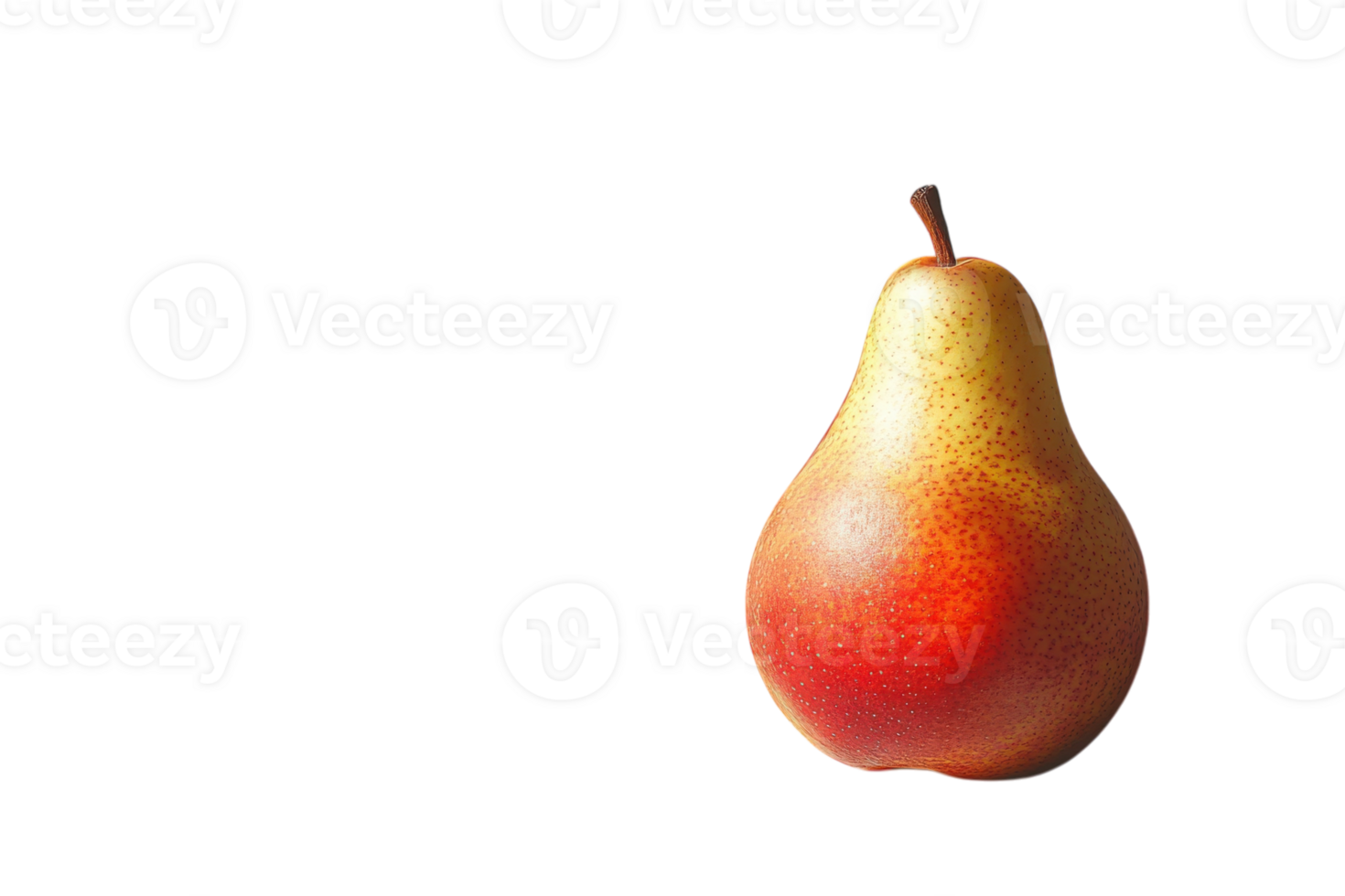 Fresh pear positioned against a plain background highlighting its vibrant colors and smooth texture png