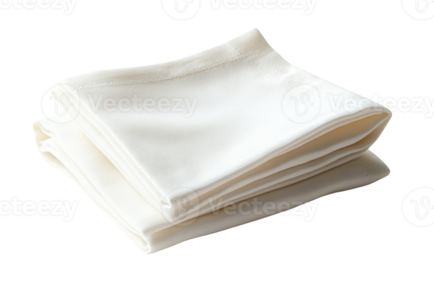 Soft white fabric neatly folded, ideal for various crafting and sewing projects in a well-lit workspace png