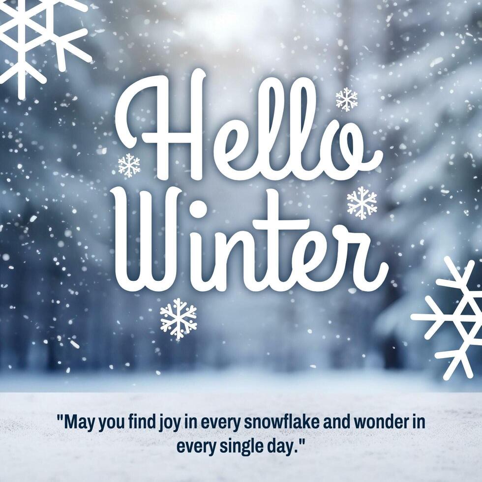 Hello Winter Greetings Instagram Post template