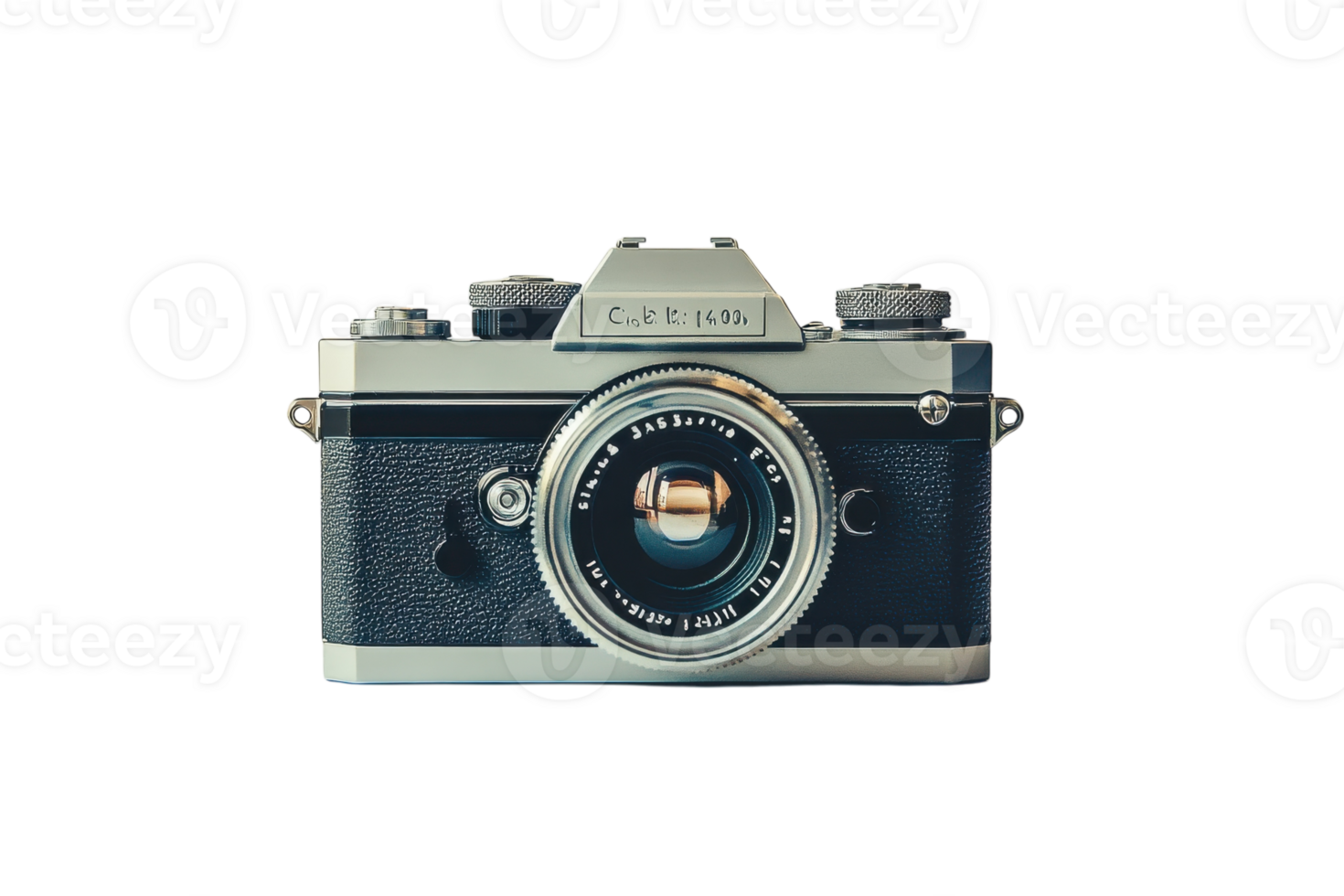 Vintage camera on a white background showcasing classic design and craftsmanship with intricate details and textures png