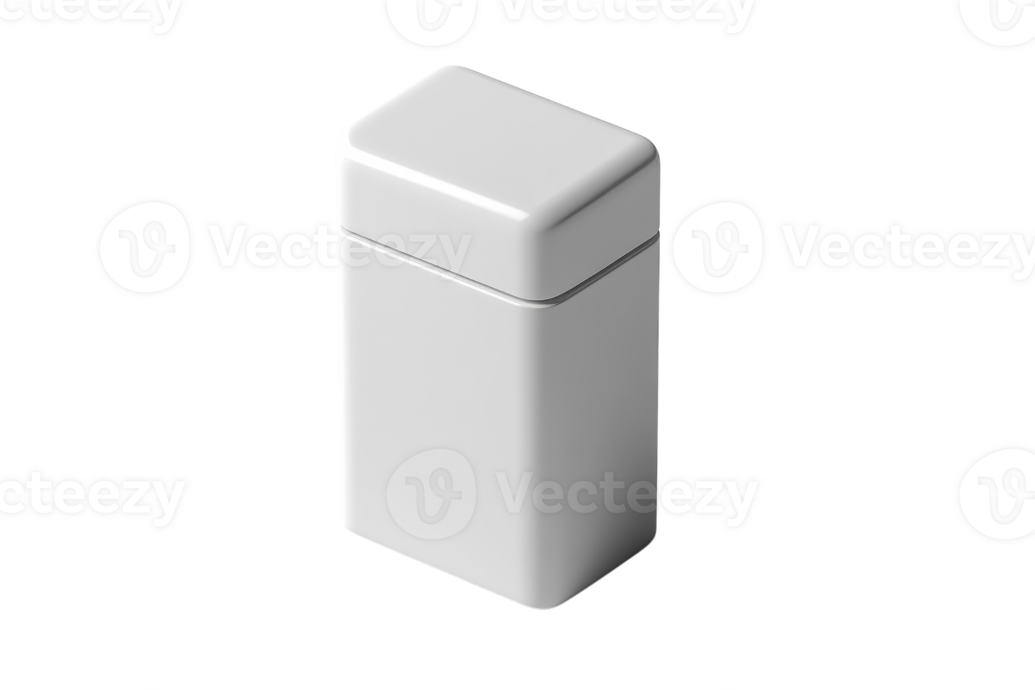 Minimalist white storage container ideal for organizing small items in home or office spaces png