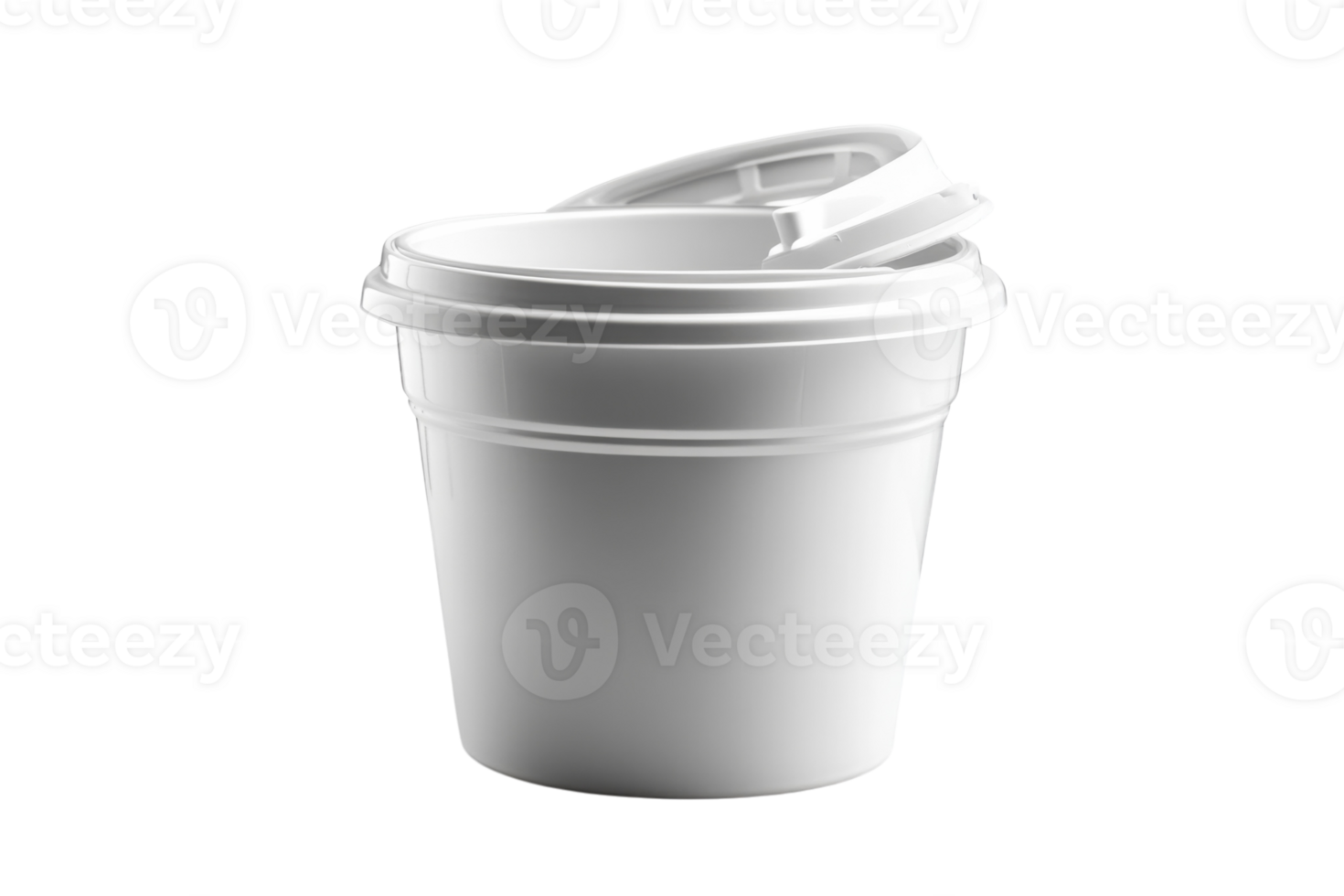 White plastic bucket with lid suitable for various storage and transportation needs in different settings png