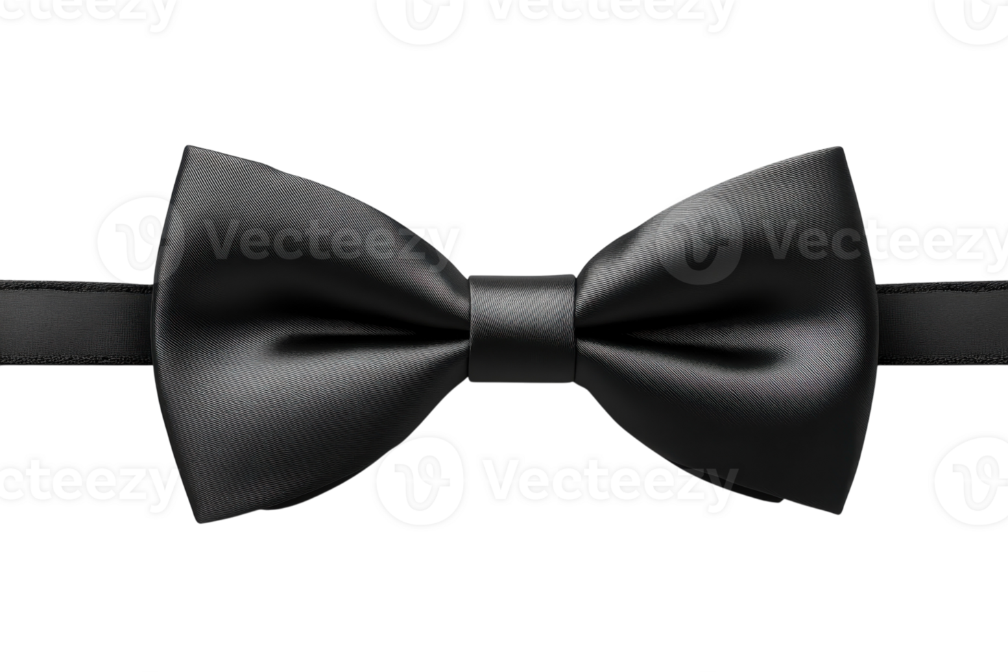 Elegant black bowtie displayed on a white background, perfect for formal occasions and special events png