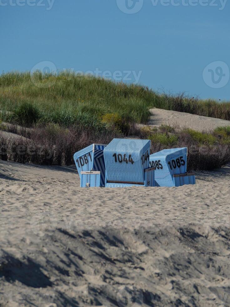 blue beach chairs photo