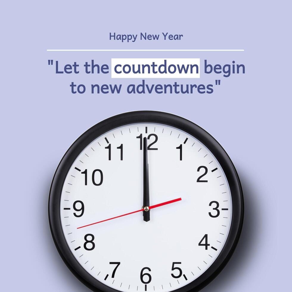 New Year Count Down Quotes Instagram Post template