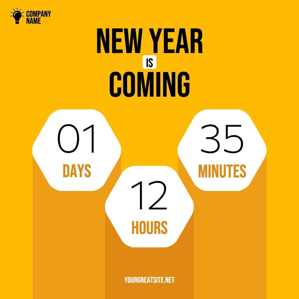 New Year Is Coming Countdown template