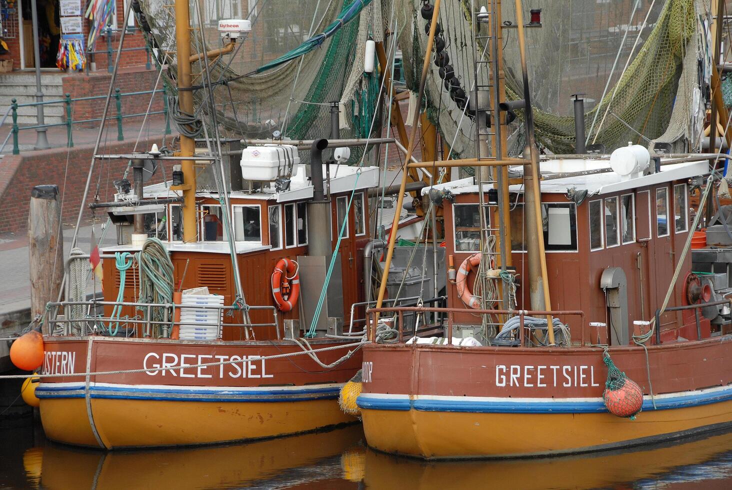 ships in the harbor of greetsiel photo
