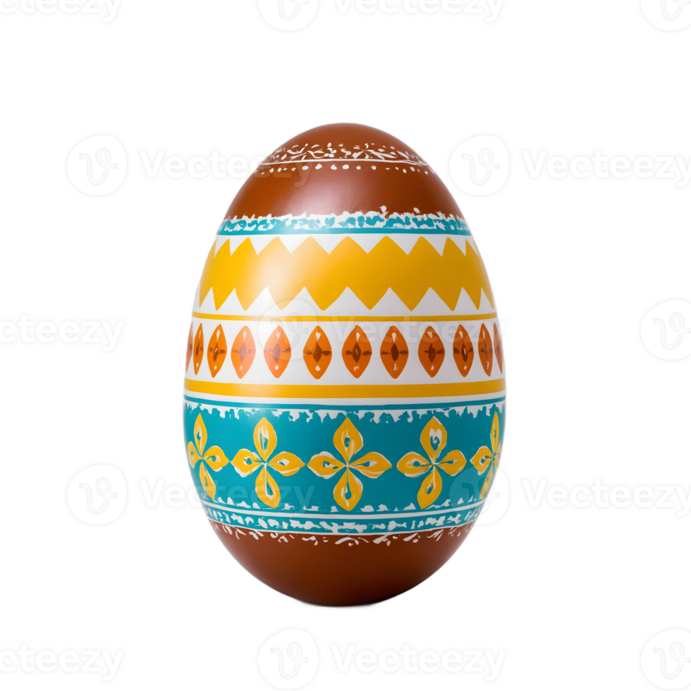 An easter egg with a colorful pattern on it png