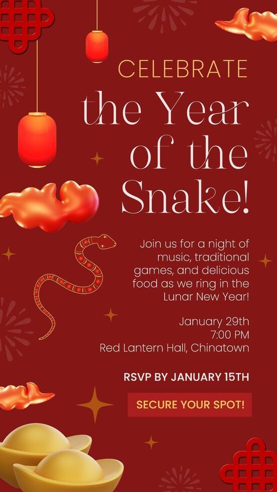 Chinese New Year Event Invitation template