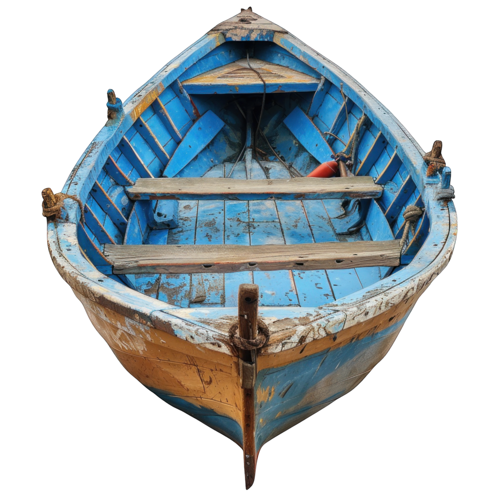 a blue and brown boat png