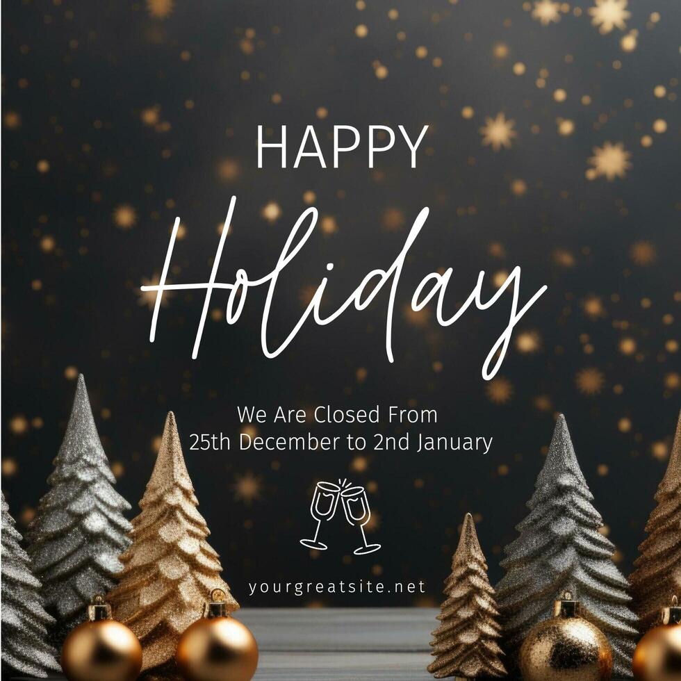 End of Year Holiday Greetings template