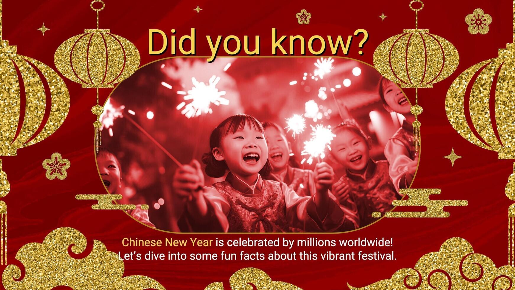 Chinese New Year Trivia Carousel Post for Twitter template
