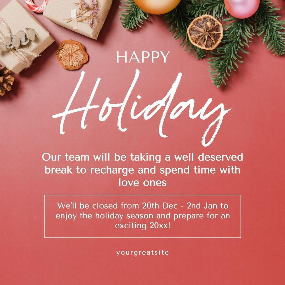 End of Year Holiday Greetings  template
