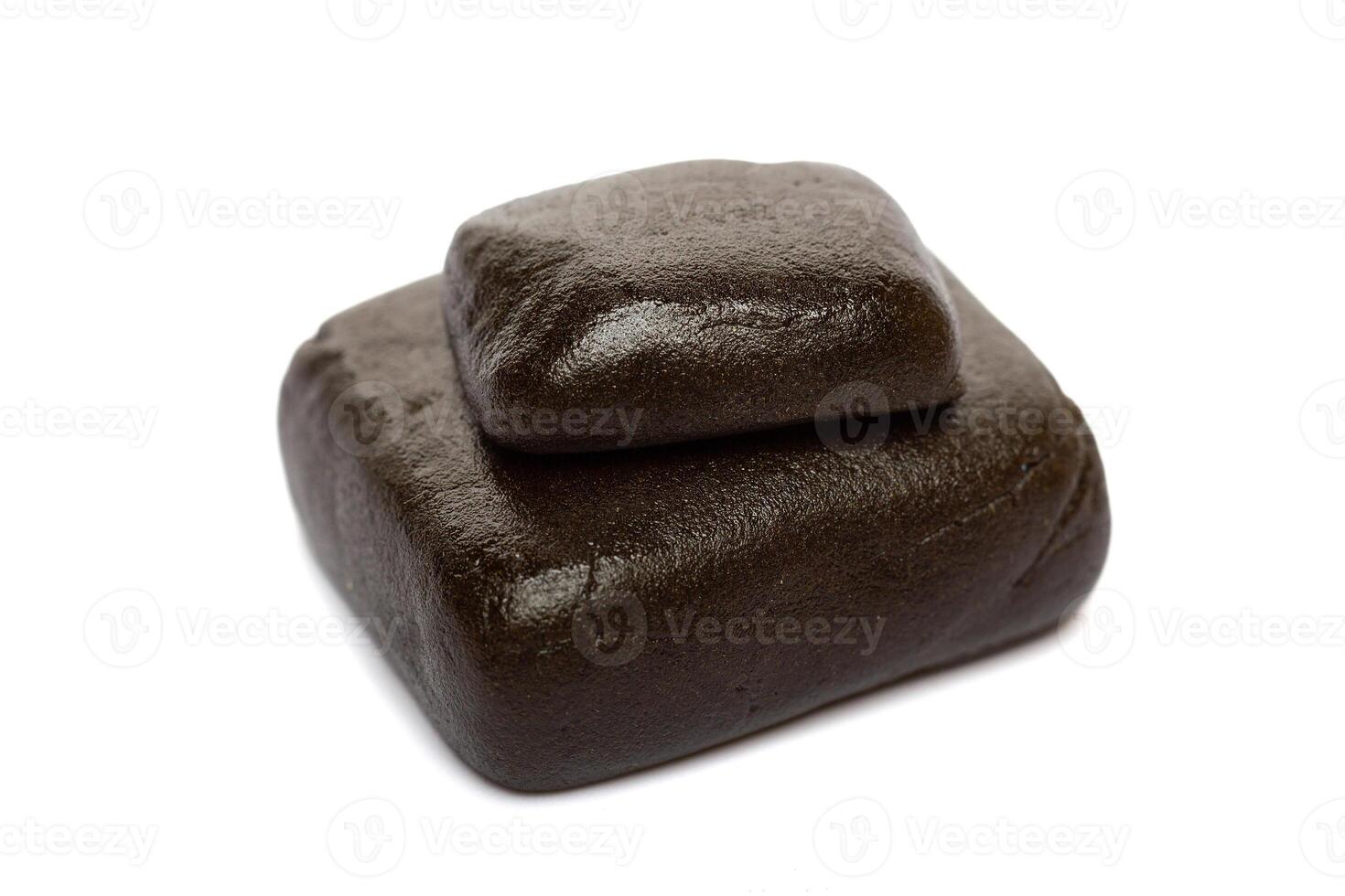 Hashish isolated on white background photo