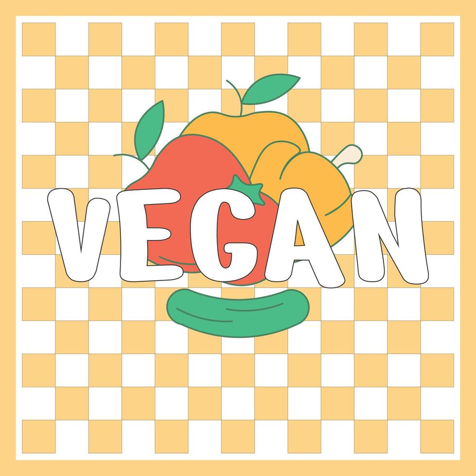 VEGAN DAY DESIGN POSTER VEGAN vector