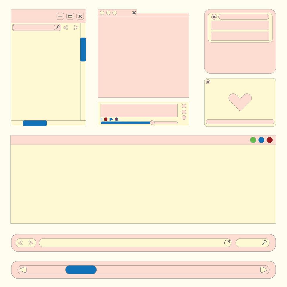 social retro media template, thank you letter vector
