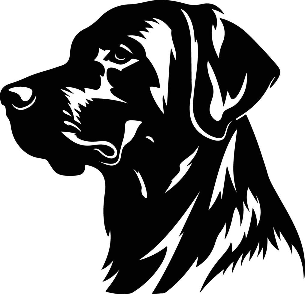 adorable Black silhouette of companion dog head vector
