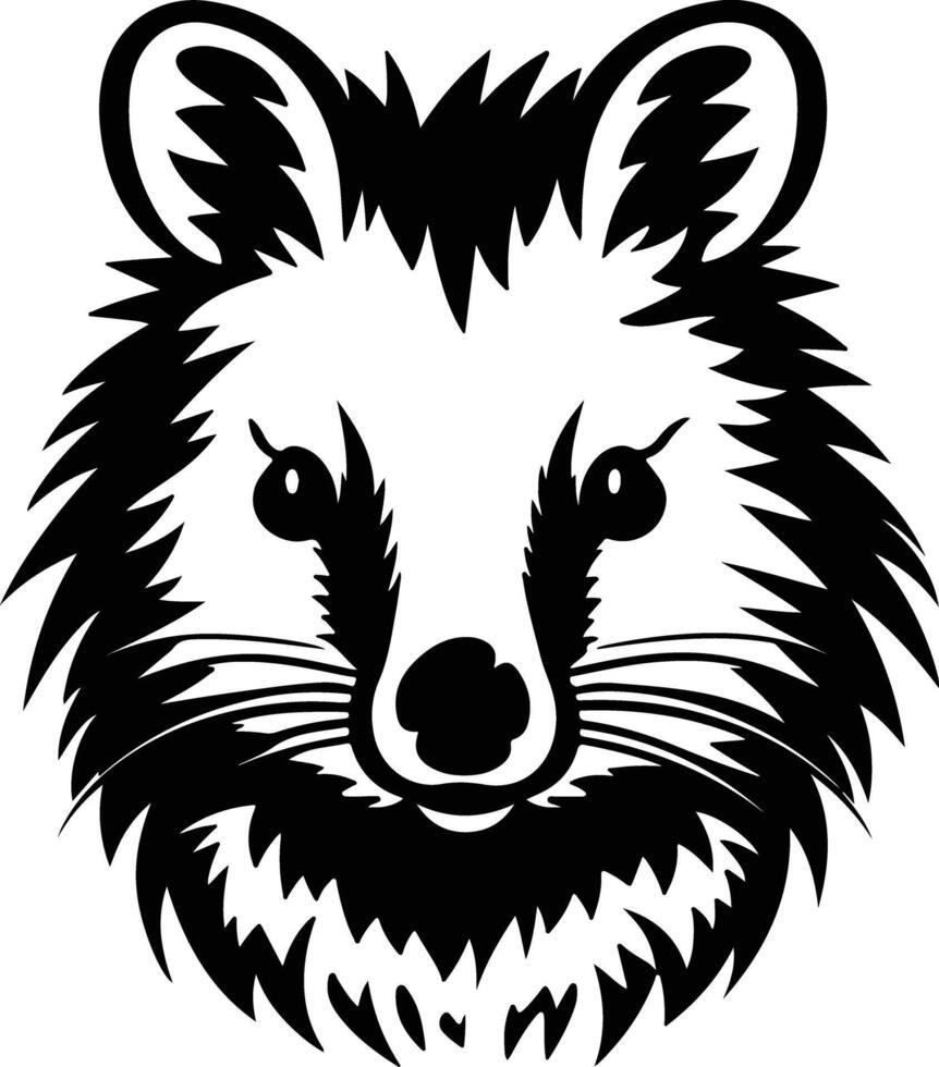 sweet Black silhouette of quokka head vector