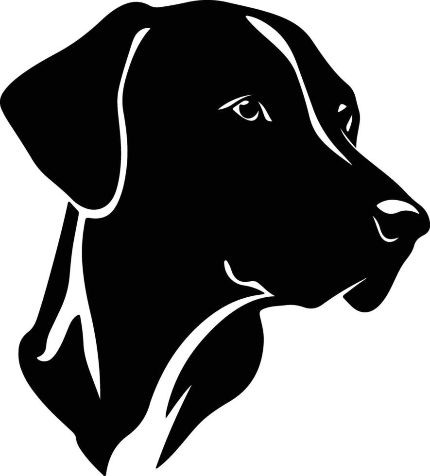 captivating Black silhouette of companion dog head vector