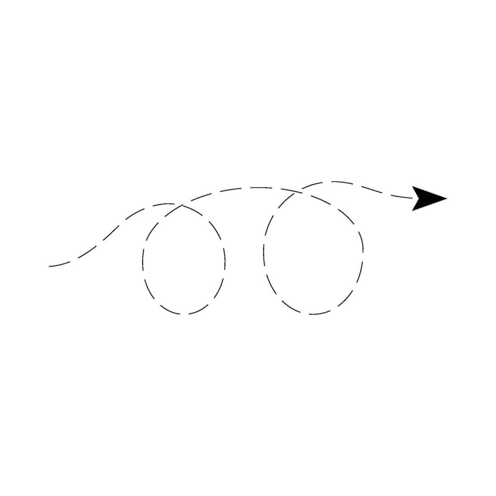 dotted arrow icon vector