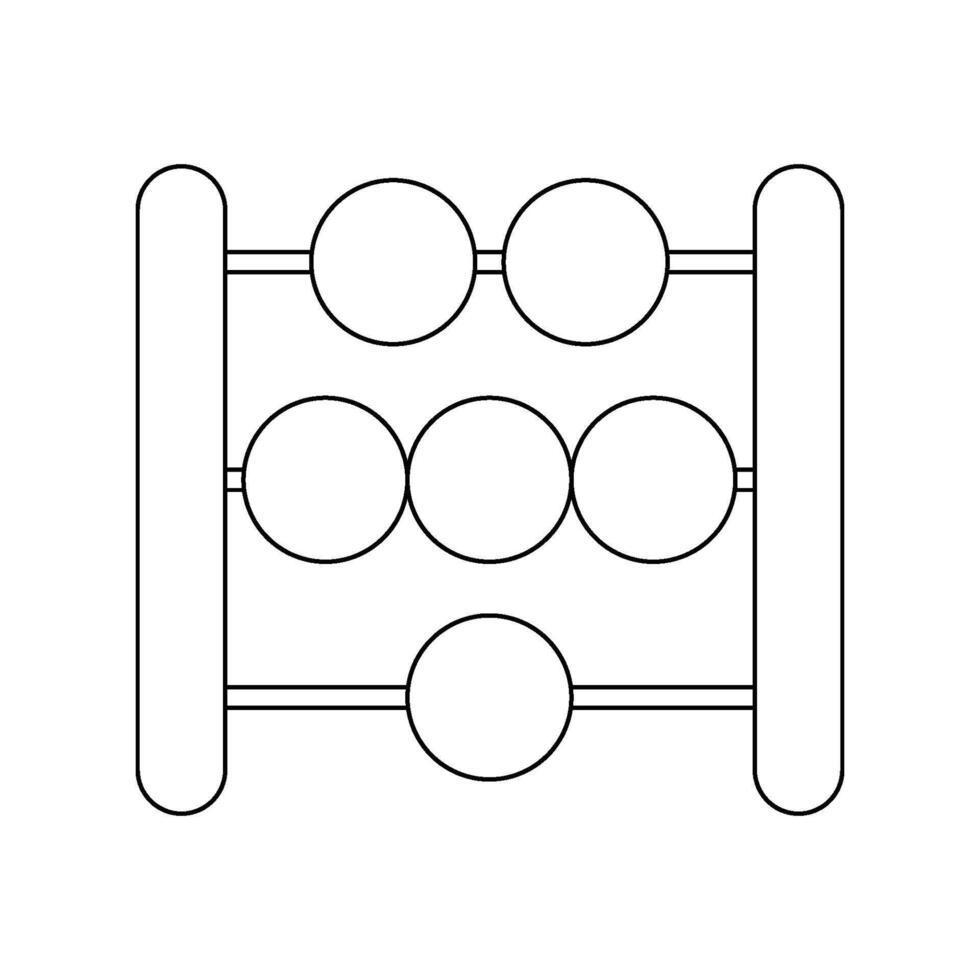 abacus calculation icon vector
