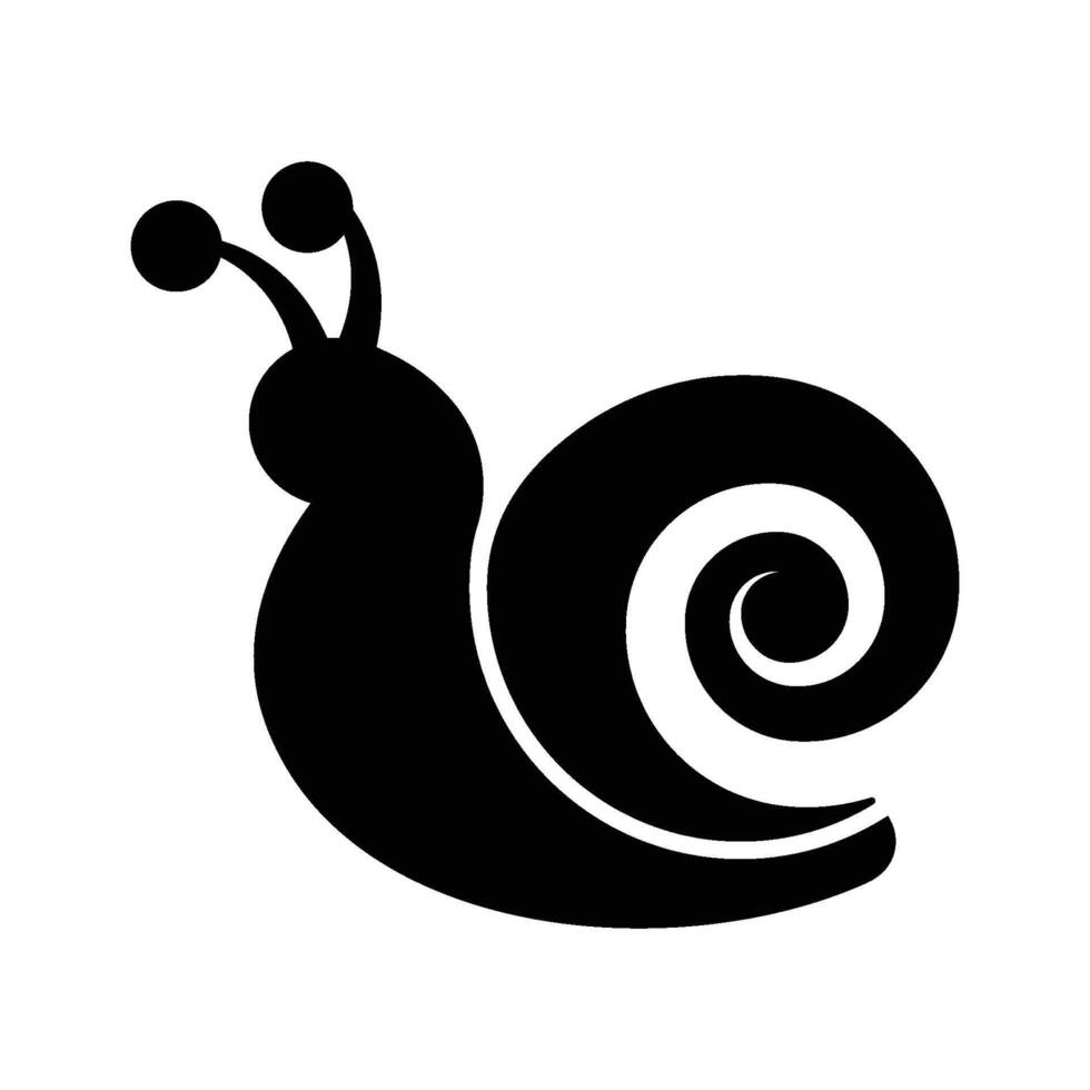 black snail icon vector