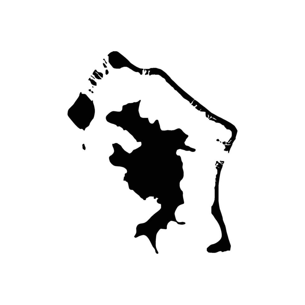 Bora Bora island map icon vector