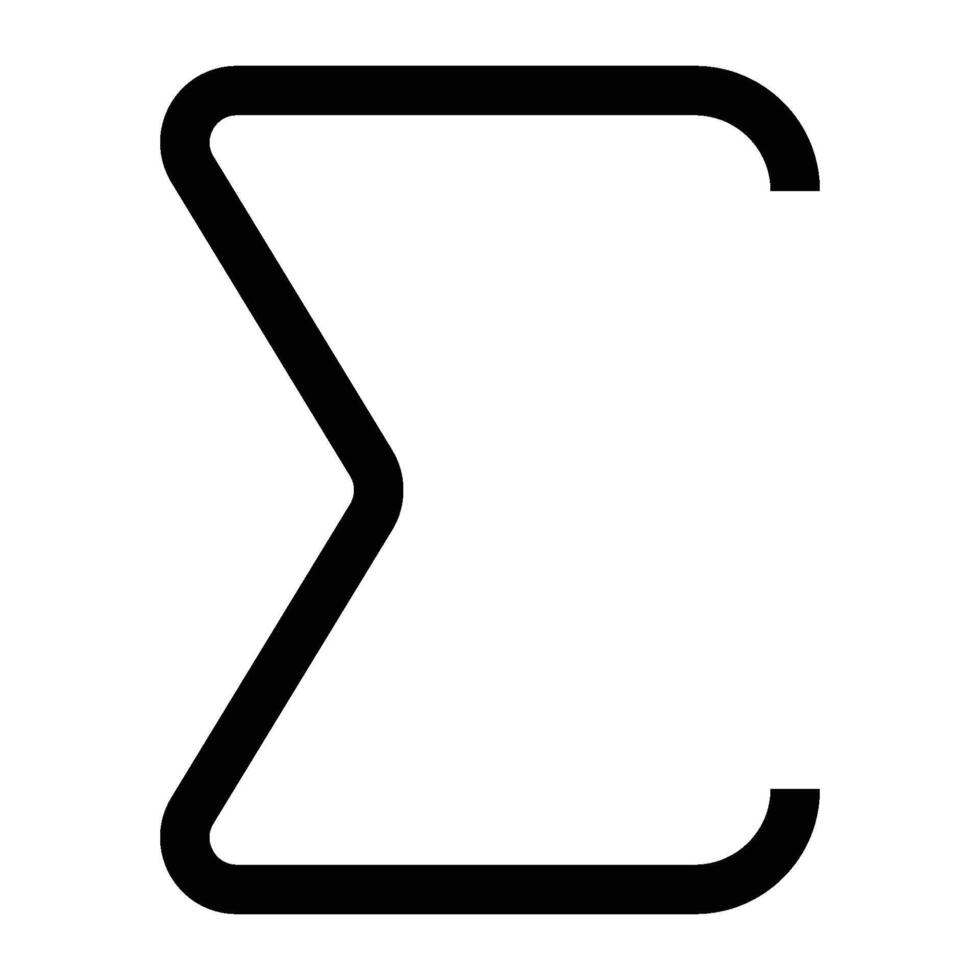 sigma icon mathematics vector