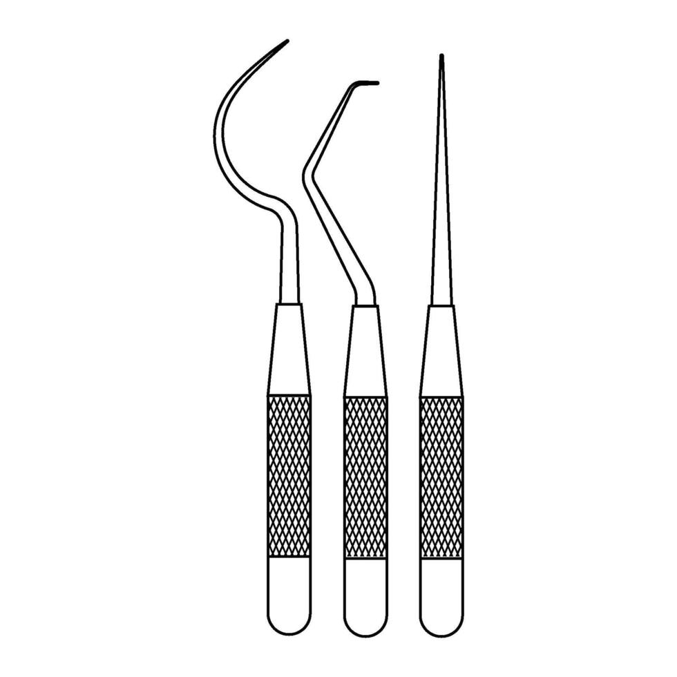 tooth cleaning pick icon vector